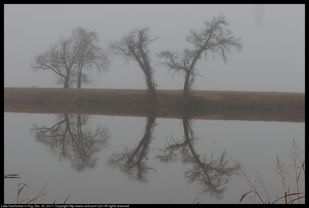 Lake Overholser in Fog, Dec. 20, 2017