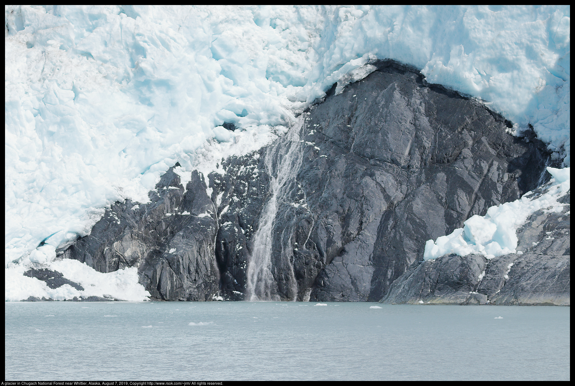 A glacier in Chugach National Forest near Whittier, Alaska, August 7, 2019