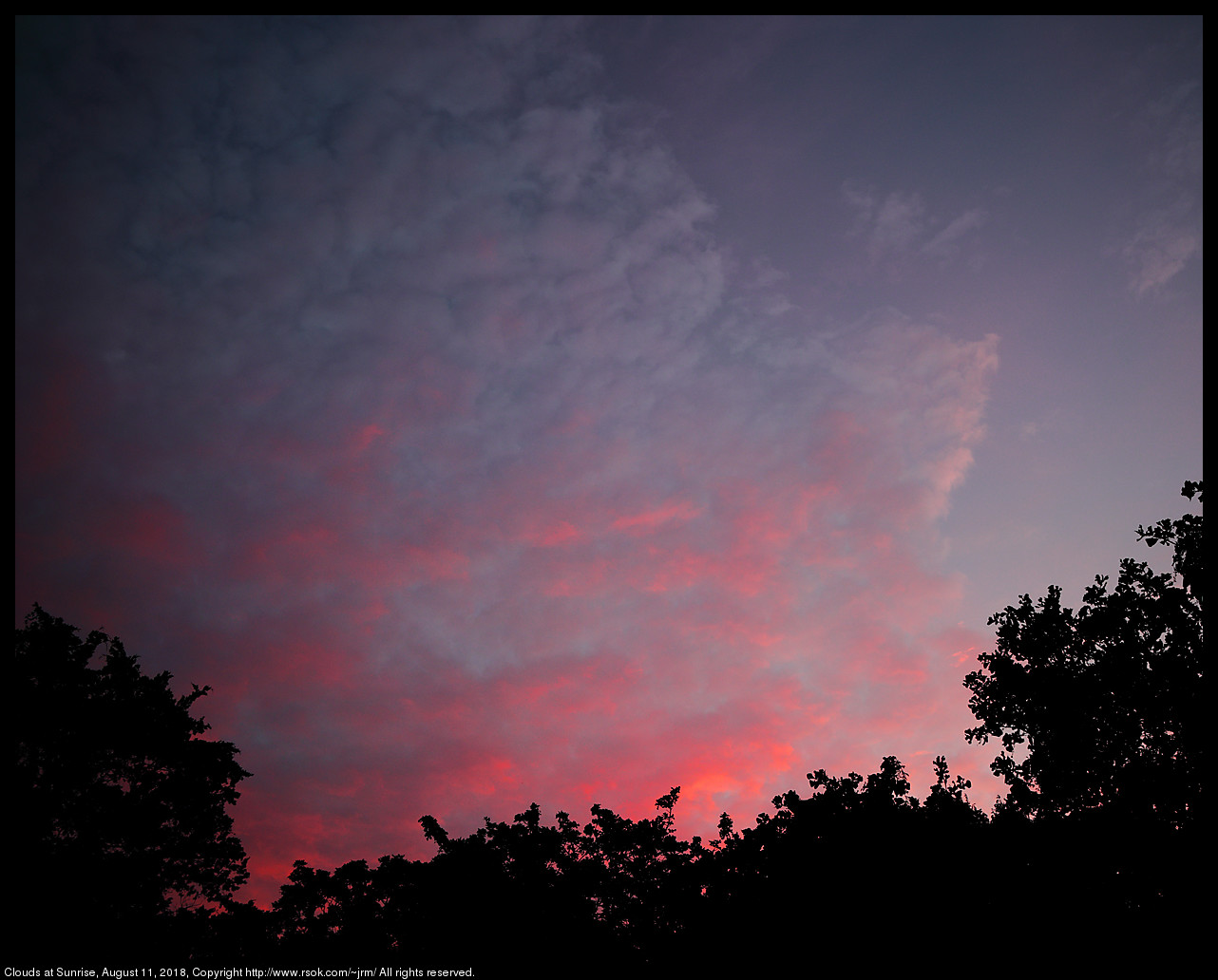 Clouds at Sunrise, August 11, 2018