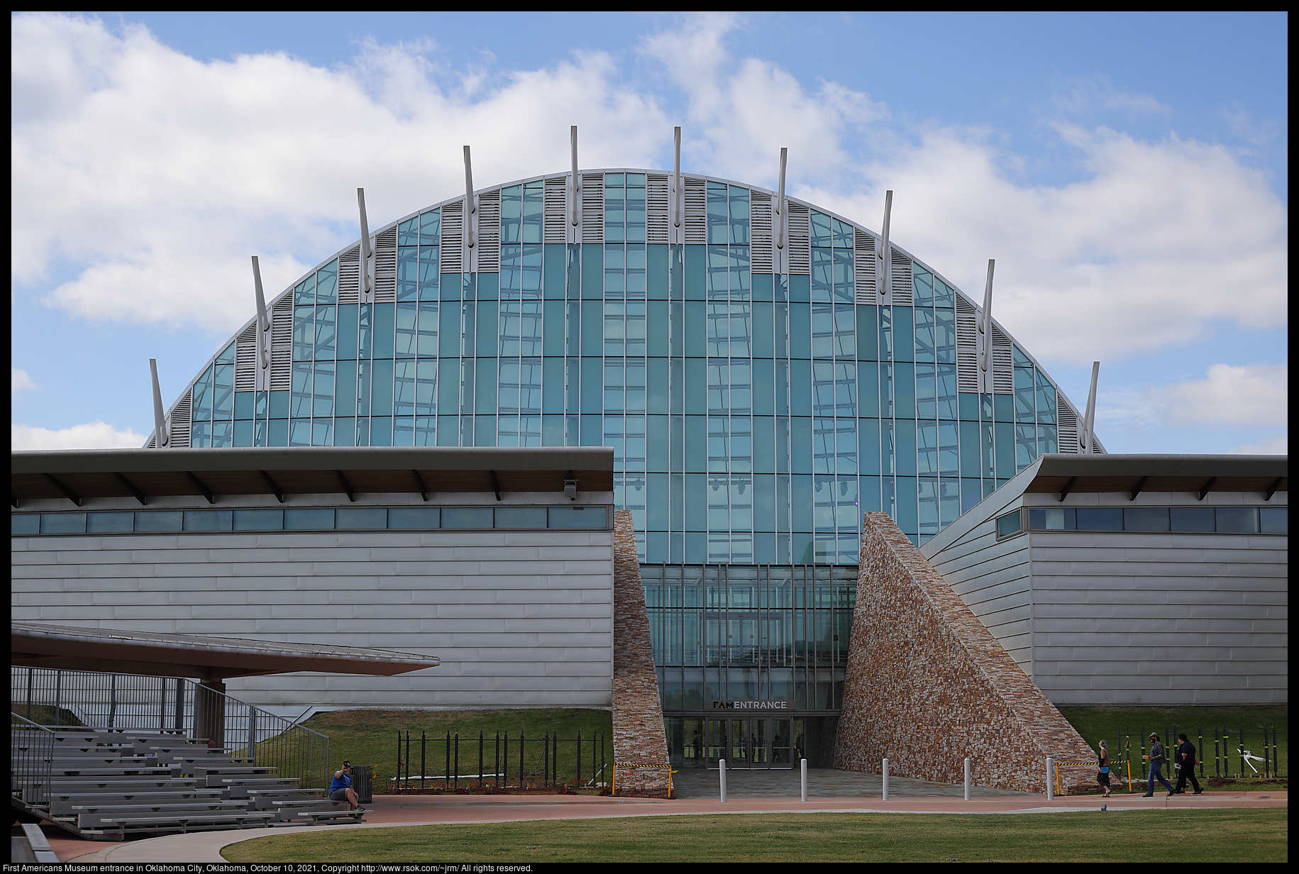 First Americans Museum entrance in Oklahoma City, Oklahoma, October 10, 2021