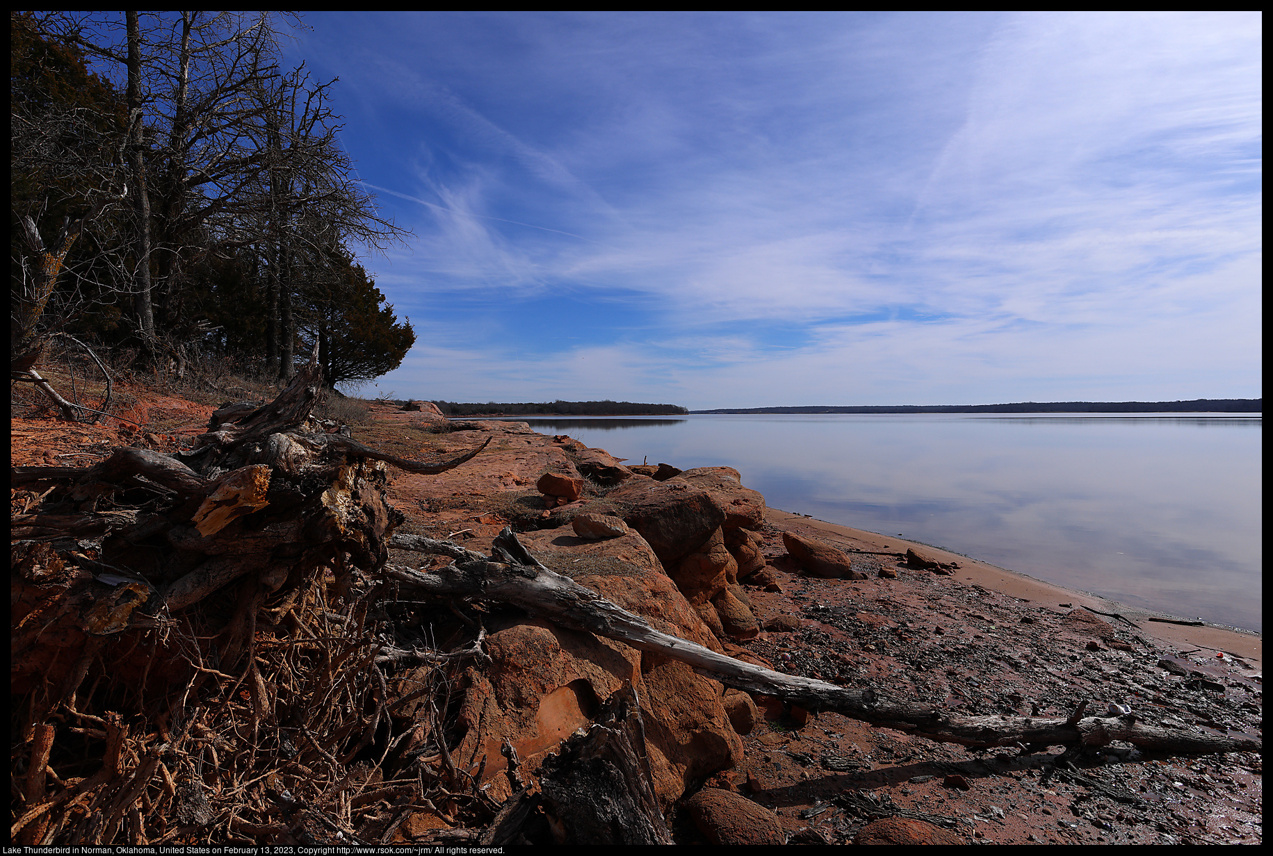 Lake Thunderbird in Norman, Oklahoma, United States on February 13, 2023