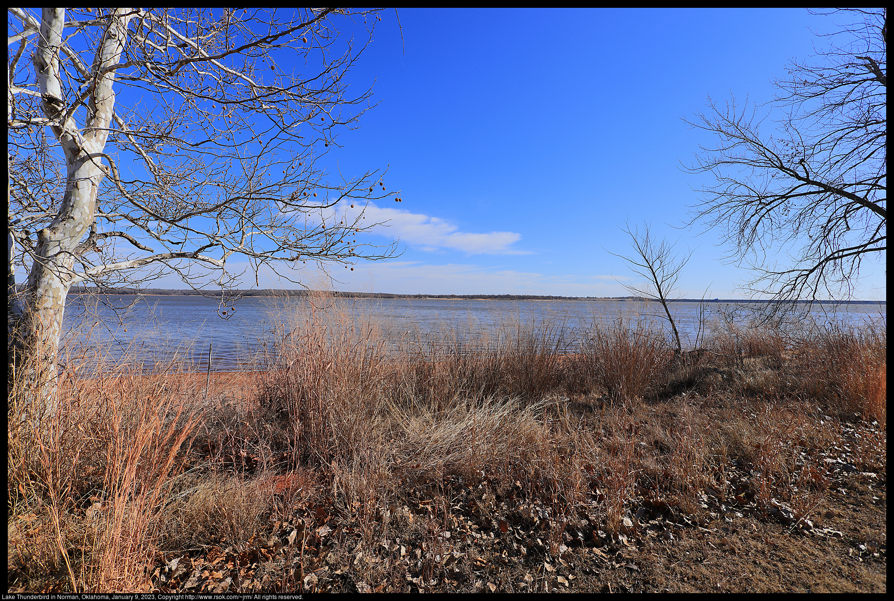 Lake Thunderbird in Norman, Oklahoma, January 9, 2023